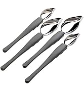 Angoily 4PCS Drawing Decorating Spoons Set, Stainless Steel DIY Chocolate Spoon Filter Spoons, Pl...
