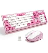 Tongyangat Wireless Keyboard and Mouse Combo, 2.4G Full-Size Keyboard Mouse Set, Plug &amp; Play, Qui...