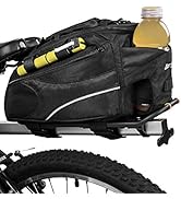 BV Bike Bag Bicycle Panniers with Adjustable Hooks, Carrying Handle, 3M Reflective Trim and Large...