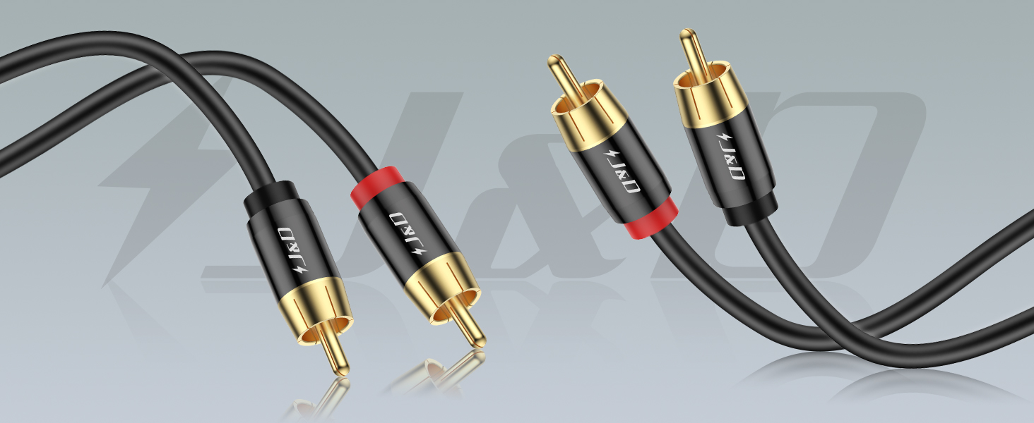 2 RCA M/M Stereo Audio Cable,RCA Cable,Home Theater, HDTV, Amplifiers,Speakers,RCA Gold-plated plugs