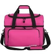 LARIPOP Bowling Ball Bag 2 Ball Bowling Bag with Double Ball Holder - Fits Bowling Shoes Up to Me...