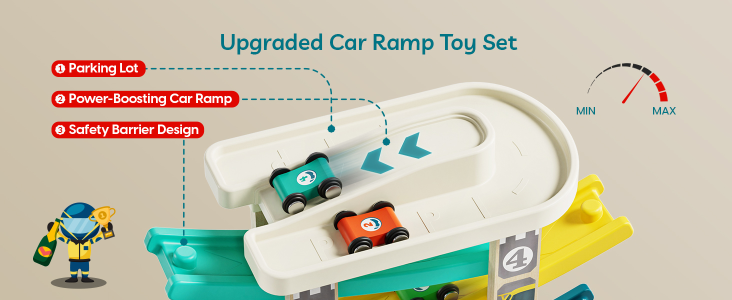 Upgraded Car Ramp Toy Set