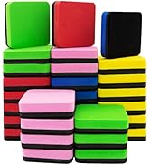 30 Pack Whiteboard Eraser for Kids and Adults, Washable and Reusable Magnetic Whiteboard Eraser f...