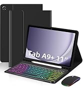 EAMPANG Case with Keyboard Mouse for Samsung Galaxy Tab A9 Plus 11 inch (SM-X210/X215/X216/X218),...