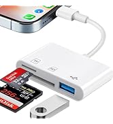 SD Card Reader for iPhone, SD &amp; Micro SD Memory Card Reader for iPad, Digital Camera Card Adapter...