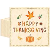 50 Pcs Thanksgiving Napkins 13 x 13 Inches, Pumpkin Fall Paper Napkins Disposable Luncheon Party ...