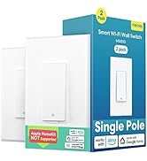 meross Smart Light Switch, Single Pole WiFi Wall Switch, Needs Neutral Wire, Compatible with Alex...