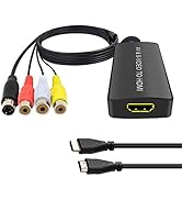 Dingsun SVideo to HDMI Converter 3RCA AV S-Video R/L Audio Vdieo Converter Adapter Support 1080P/...