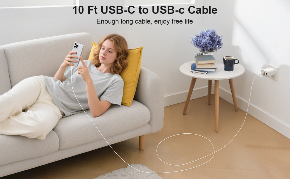 10ft iphone 16 charger usbc charger type c charger usb c charger block