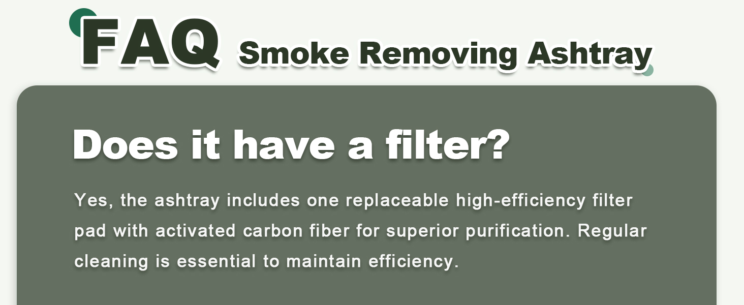 smoke free ashtray