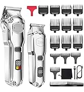 Hatteker Hair Clipper &amp; Trimmer Set for Men IPX7 Waterproof Cordless Barber Clipper for Hair Cutt...