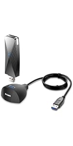 D-Link AC1300 USB WiFi Adapter, Wireless Upgrade for Desktop or Laptop PC