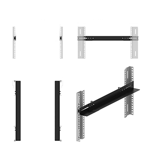 Server rack shelf rail 
