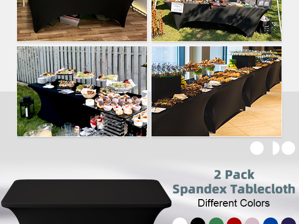 6ft black table cloth