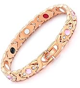 EMMORI Ultra Strength Magnetic Bracelet for Woman - 3,500 Gauss Per Magnet -Crystal Bracelet - Ad...