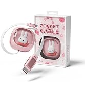 MIPOW x Miffy Retractable USB C to USB C Cable, 65W PD Fast Charging Cable, Adjustable Length 0.3...