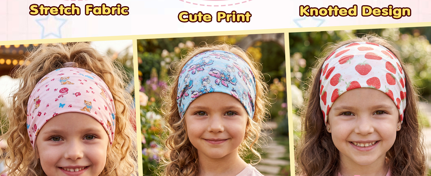 Girls Headbands Wide Knotted Hair Bands