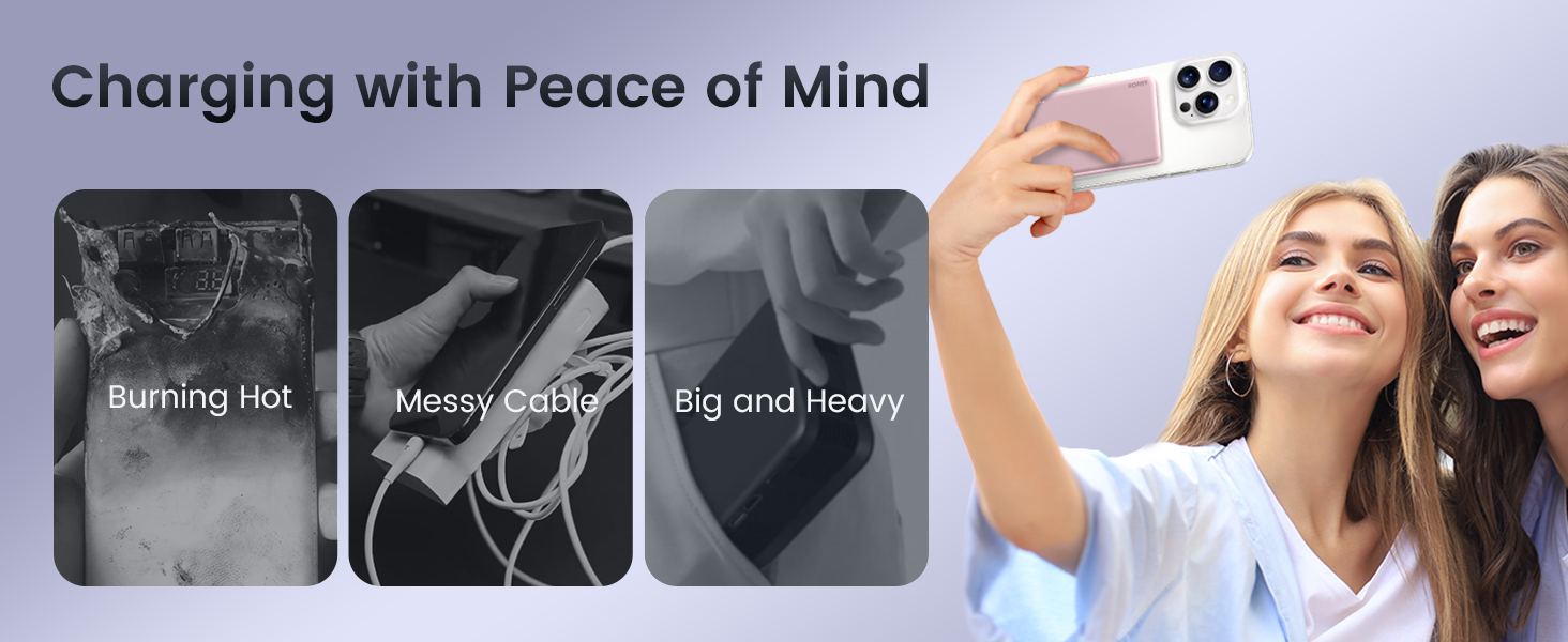 wireless portable charger wireless power bank portable charger magnetic