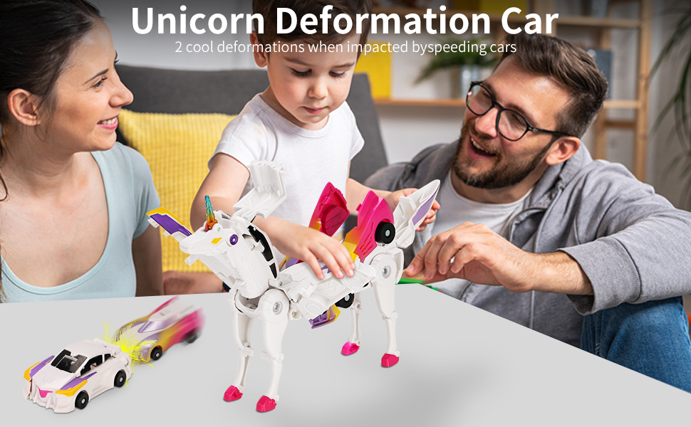 unicorn deformation car