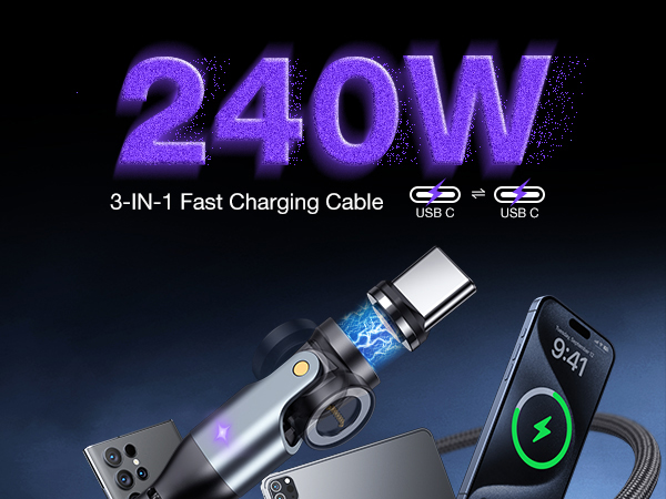 magnetic fast charging cable