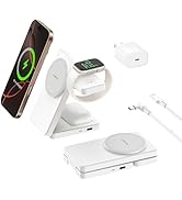 3 in 1 Charging Station for iPhone 16 15 14 13 12, 11 X 8 Series (with MagSafe Case), Wireless Ch...