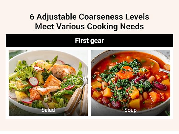 6 Adjustable Coarseness Levels