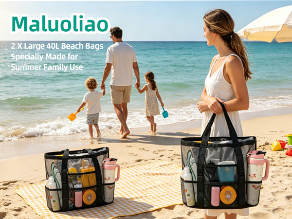 Mesh Beach Bag for Women/Family