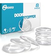 Neoera Door Stopper Wall Protector (Clear, 8pack)-Quiet, Shock Absorbent Gel - Adhesive Reusable ...