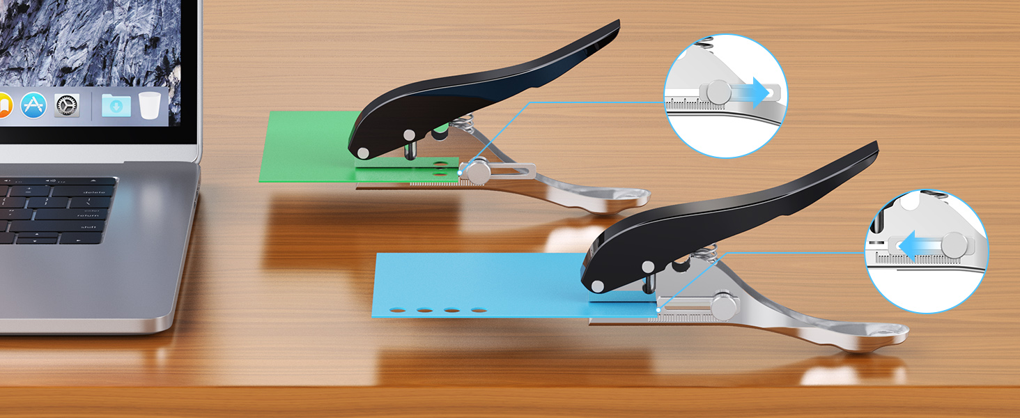 single hole punch black