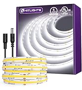 HitLights COB LED Strip Lights Cool White 5000K 16.4FT UL-Listed High Lumen High Density LED Tape...