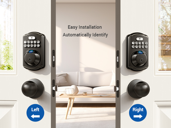 keyless entry door lock with knobs