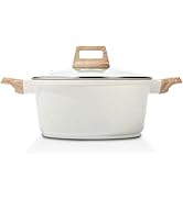 ESLITE LIFE Nonstick Stock Pot with Lid, 3 Quart Ceramic Coating Small Soup Pot Casserole Dish Co...