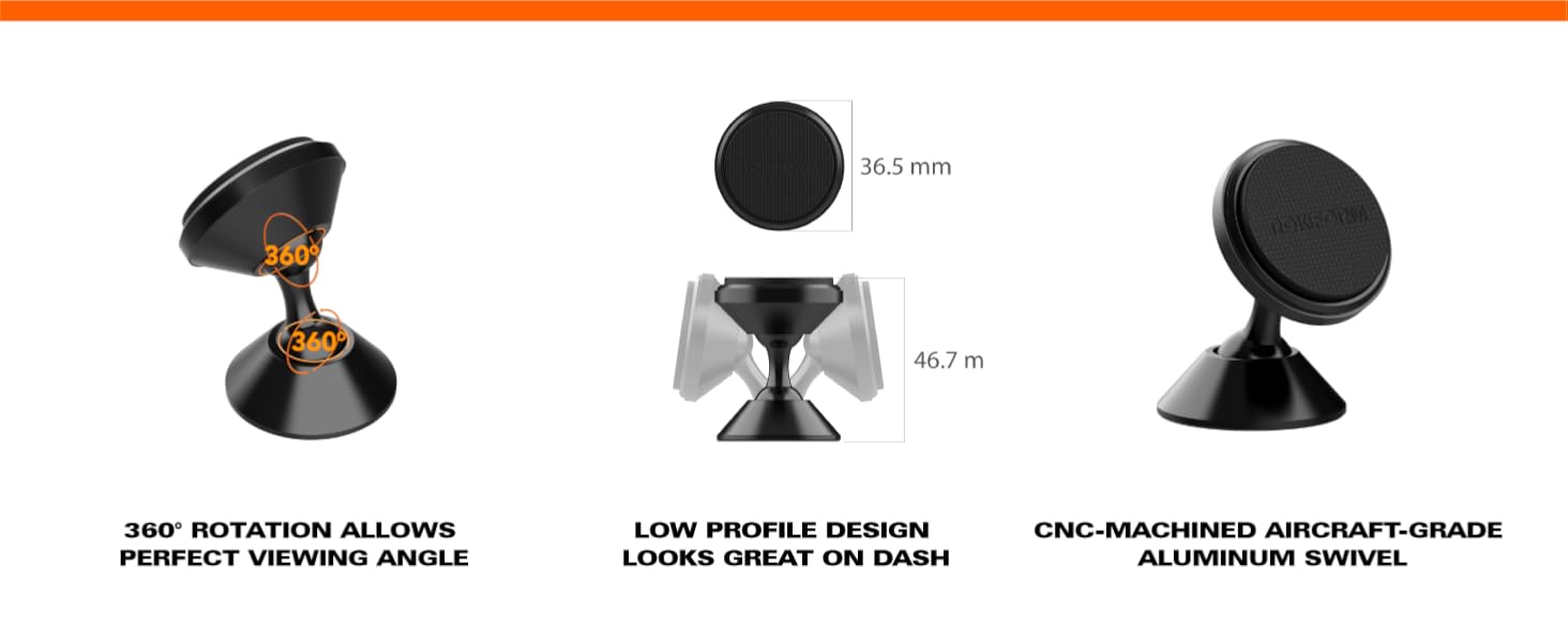 rokform swivel mount; adhesive; metal; magnetic; easy to use; cell phone holder; silverado; wrangler