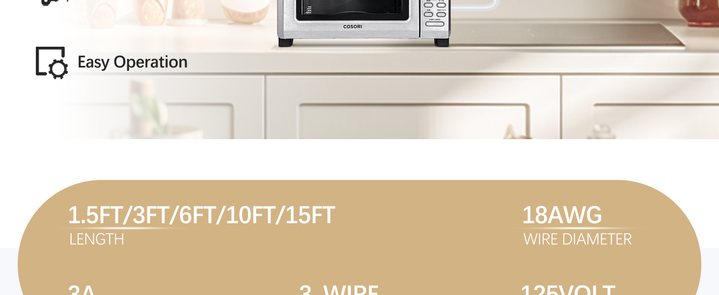 Extension Cord with Switch 3-Prong Indoor Black 