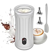Ovetedot Milk Frother, 4-in-1 Milk Frother and Steamer, Hot and Cold Foam Maker and Milk Warmer w...