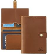 Jack&amp;Chris Genuine Leather Passport Holder For Travel, RFID Blocking Handmade Passport Holder wit...