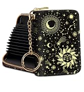 Yonlevres Credit Card Holder RFID Wallet, Small Card Holder Wallet for Women with Keychain Zipper...