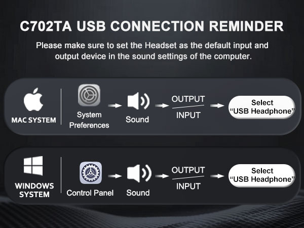 usb headset connection