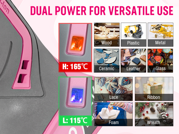 dual temp hot glue gun