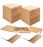 100 PCS Cork Backing for Coasters Bulk, 4"x 4"self Adhesive Coaster Bottoms,Square self Adhesive ...