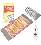 HOMLYNS Heated Acupressure Mats - 3 Heat Levels with 2 Hours Auto Off, Heating Acupuncture Mat Fu...