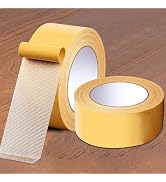 WINNOW - 2 Packs Double-Sided Mesh Carpet Tape,Double Sided Tape Heavy Duty 2 in x 66 FT,Fabric T...