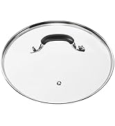 WishDirect 10.25 Inch Tempered Glass Lid Compatible with 10-10.25 Inch Lodge Cast Iron Skillet an...