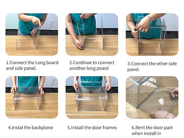 clear display case Installation steps