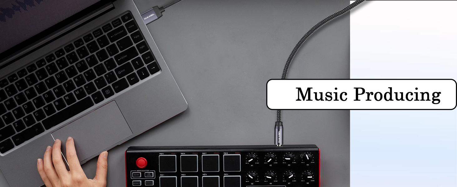 USB Guitar Cable for Instruments Recording