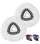 HOMEXCEL Mop Replacement Heads Compatible with O-Cedar EasyWring Spin Mops 2 Pack-Washable Microf...