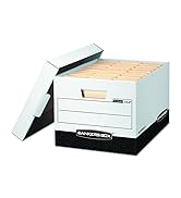 Bankers Box R-KIVE Heavy-Duty Storage Boxes, FastFod, Lift-Off Lid, Letter/Legal, Case of 12 (00724)