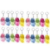 HEEPDD 20Pcs Shoe Keychains, 5 Colors Mini Silicone Slippers Keychains Little Shoes Key Rings for...