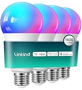 Linkind Smart Light Bulbs, 1600LM (100W Equivalent) A21 Smart Bulb, Compatible with Alexa &amp; Googl...