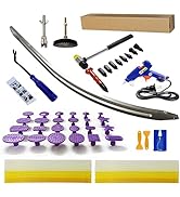 67pcs/Set Car Paintless Dent Removal Kit, Auto Fender Damage Repair Big Curved Rod Crowbar Puller...